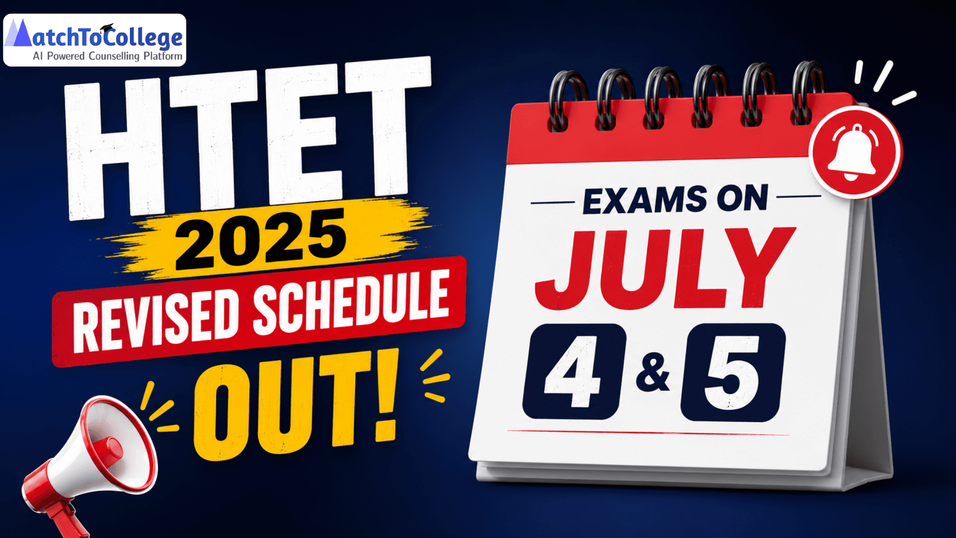 HTET 2025 Revised Schedule OUT: Exams on July 4 & 5