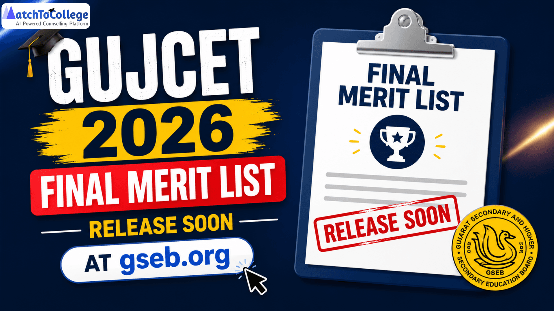 GUJCET 2026 Final Merit List: Release Soon at gseb.org
