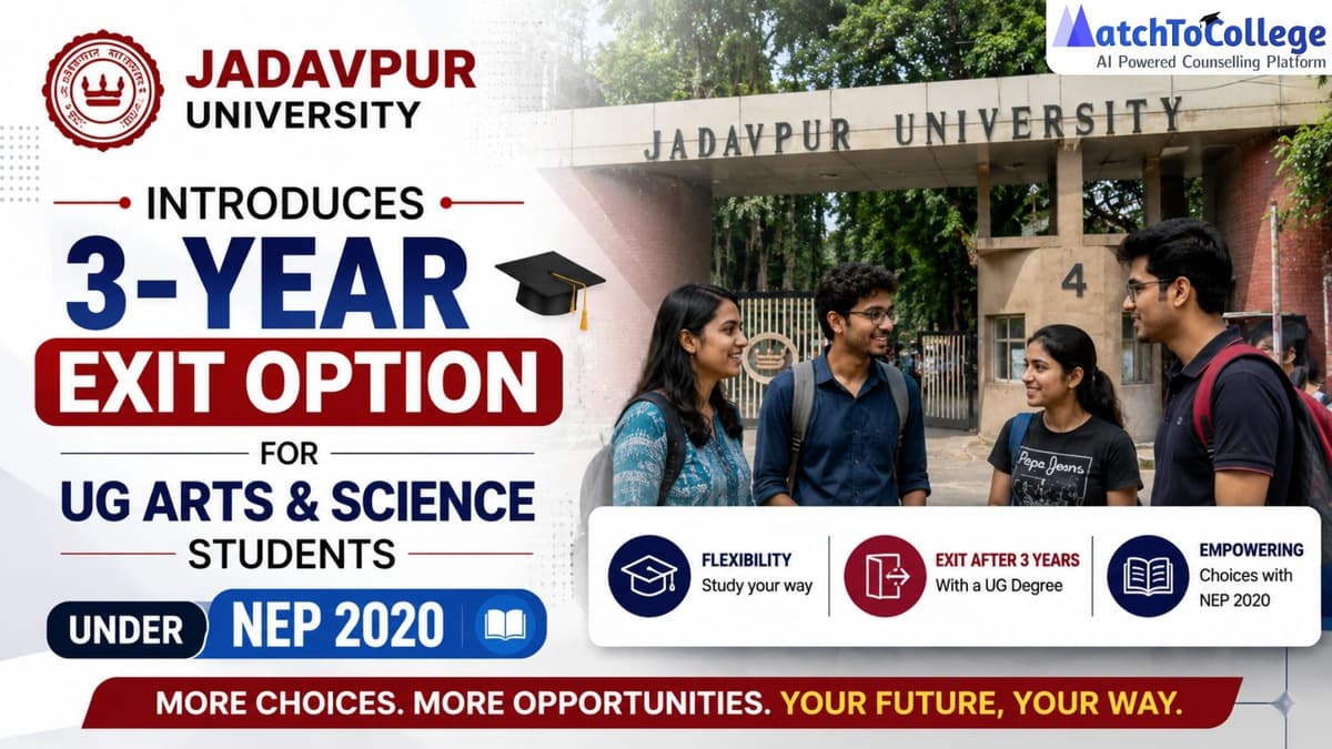 Jadavpur University NEP: 3-Year UG Exit for Arts, Science
