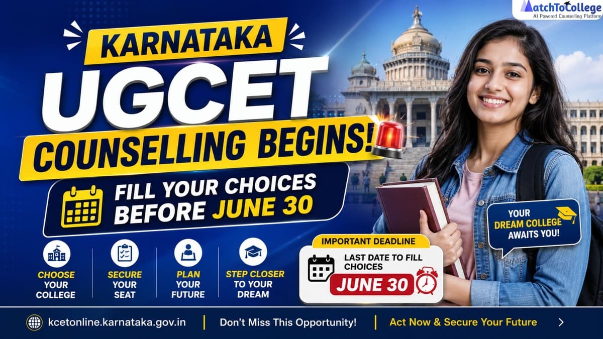 UGCET 2026 Counselling: Choices Close June 30 β Act Now!