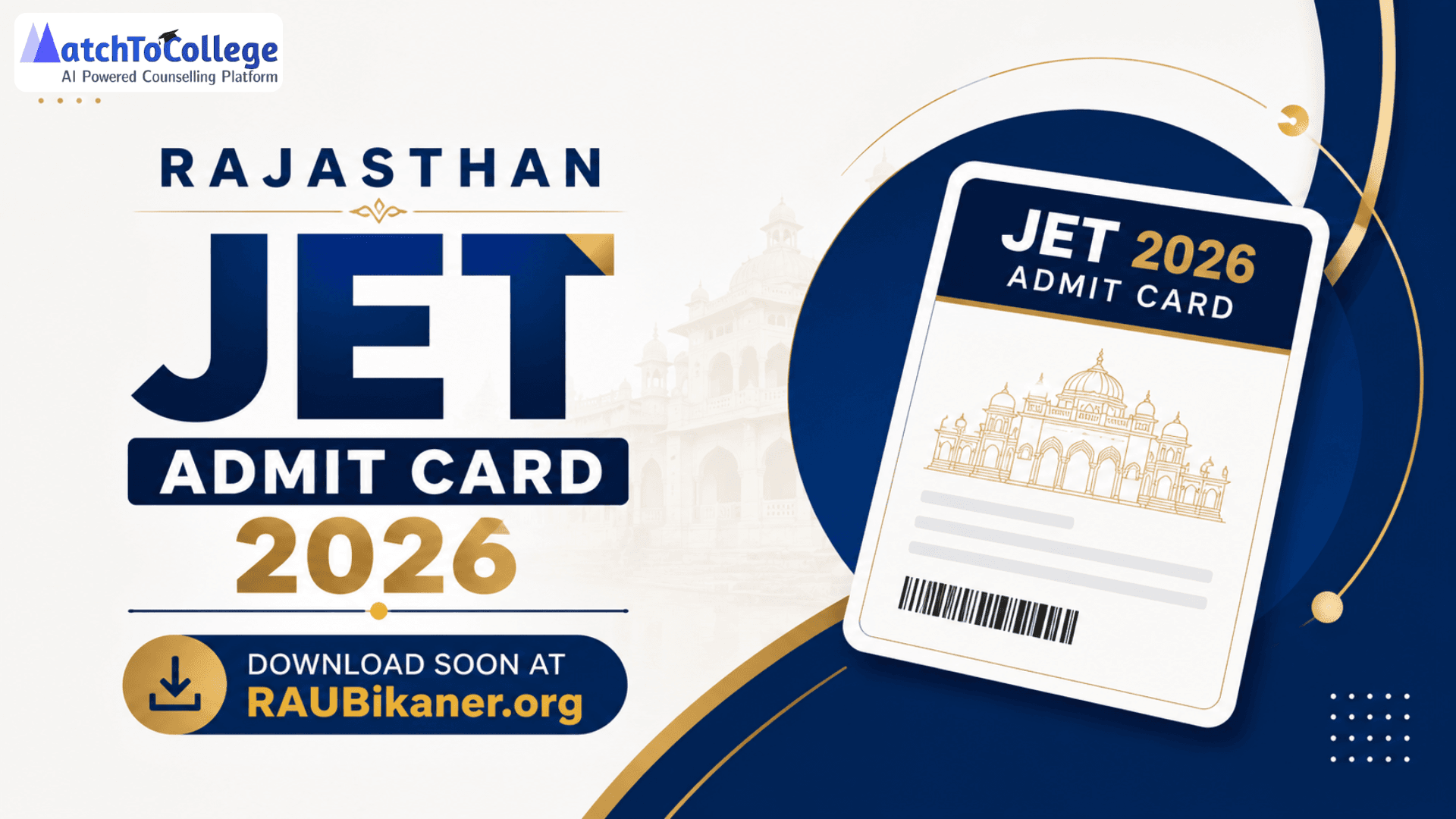 Rajasthan JET Admit Card 2026: Download Soon at raubikaner.org