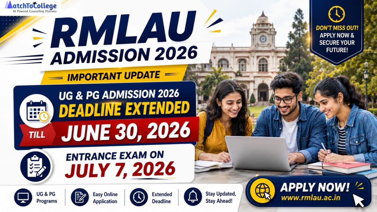 RMLAU Admission 2026 Deadline Extended: Apply by June 30!
