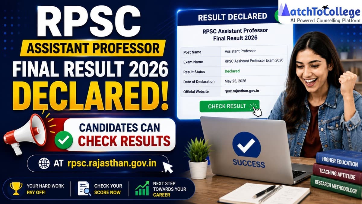 RPSC Assistant Professor Final Result 2026 Declared!