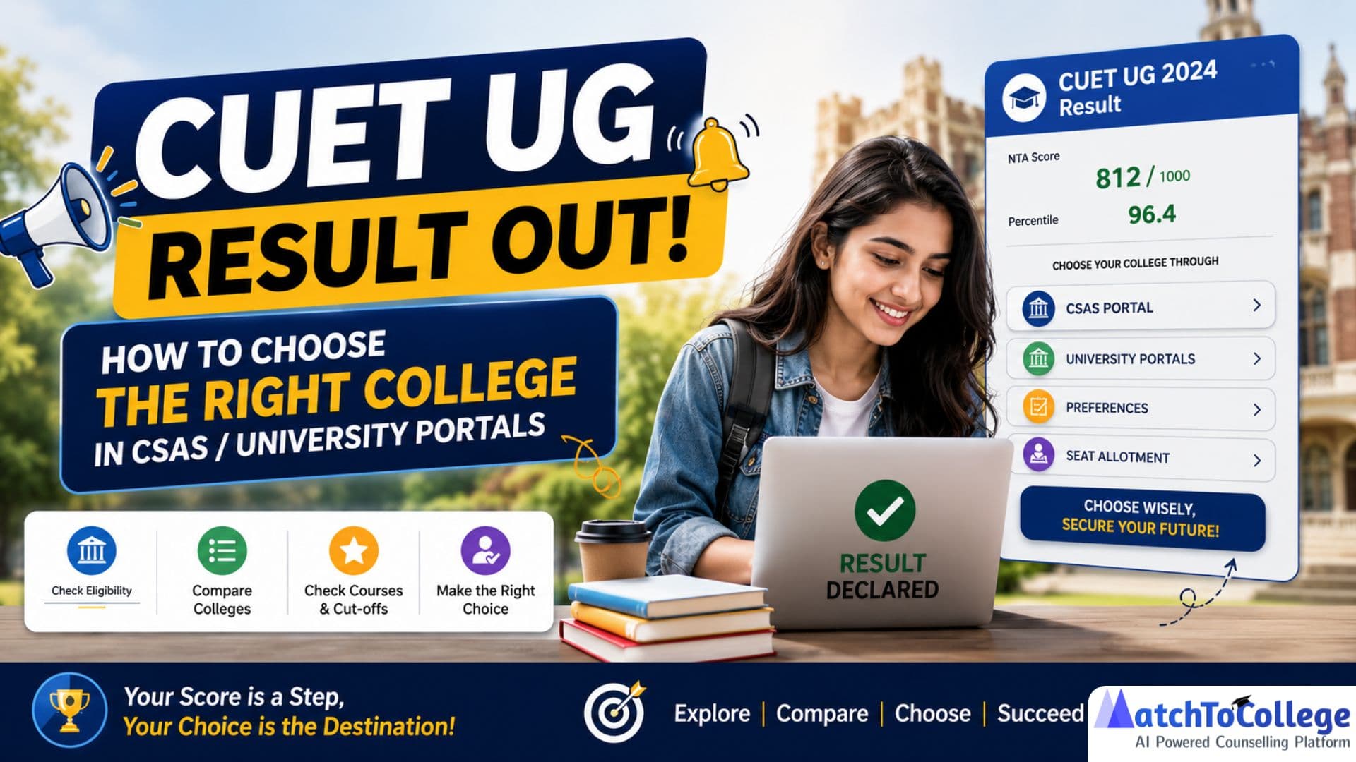 CUET UG Result 2026 Out: Your Guide to CSAS College Selection