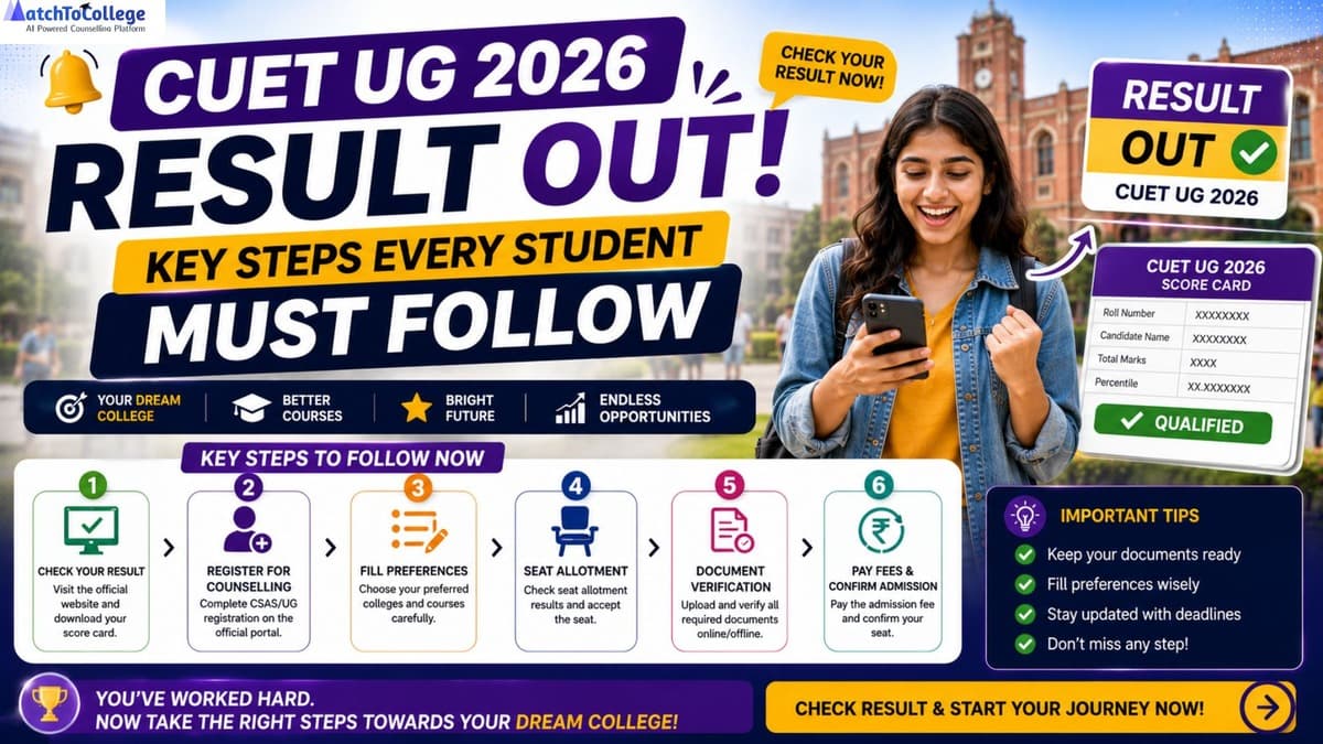 CUET UG 2026 Results OUT: Your Essential Next Steps