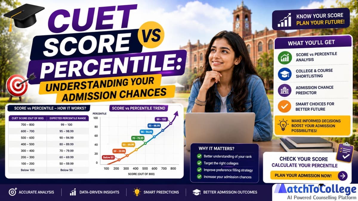 CUET Score vs. Percentile: Your Admission Guide