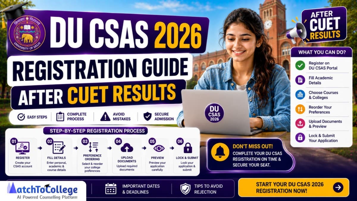 DU CSAS 2026: Your Post-CUET Registration Guide