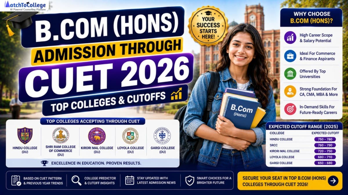 B.Com (Hons) Admission Through CUET 2026: Top Colleges & Cutoffs