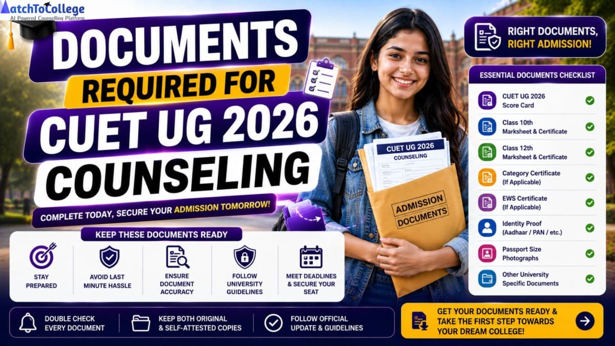 CUET UG 2026 Counseling: Your Essential Document Checklist