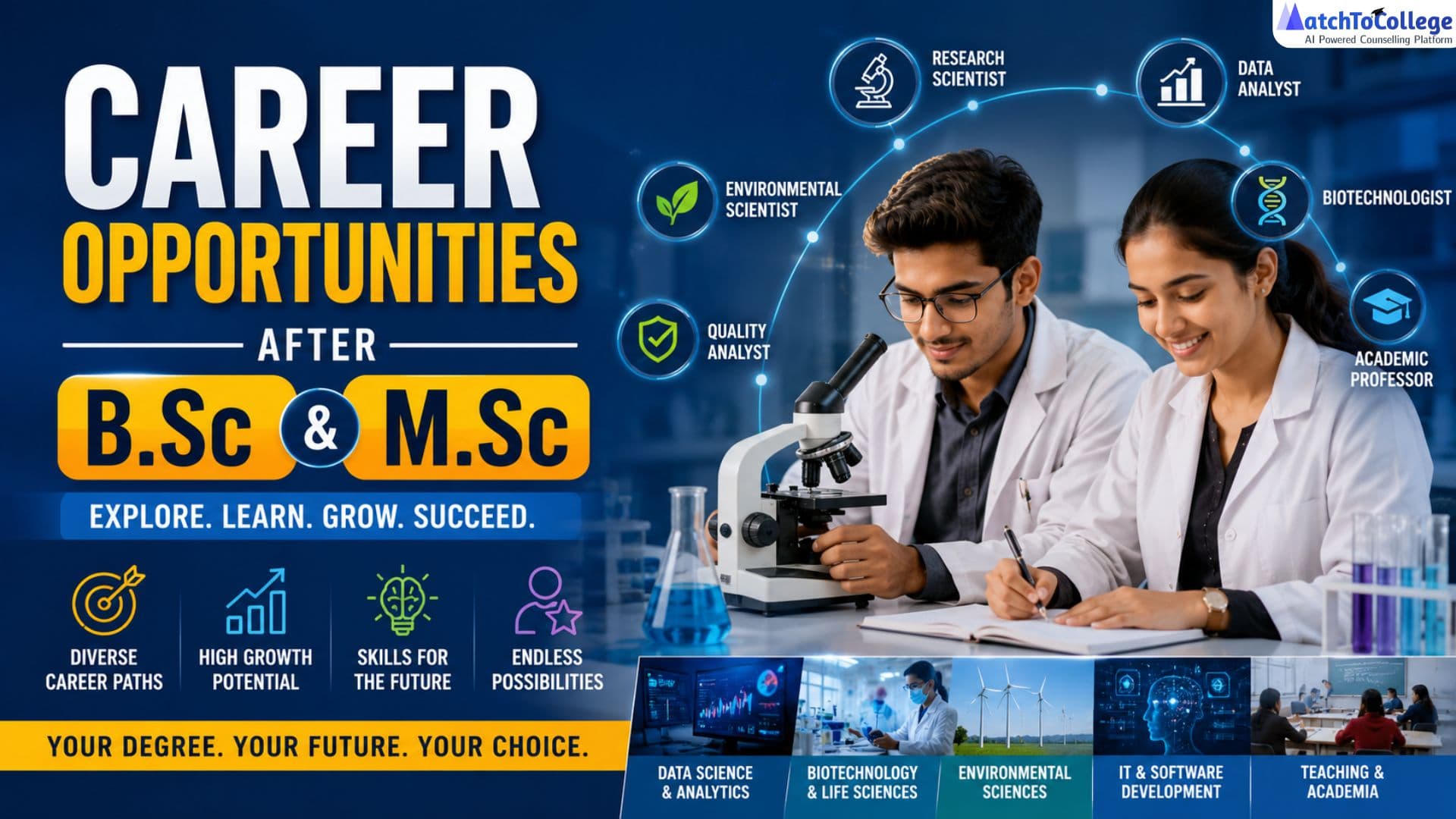 B.Sc & M.Sc Career Opportunities: Your Future in Science