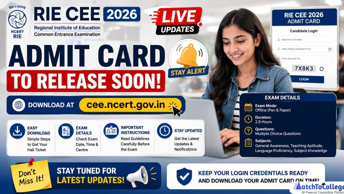 RIE CEE 2026 Admit Card LIVE: Download Your Hall Ticket Soon!