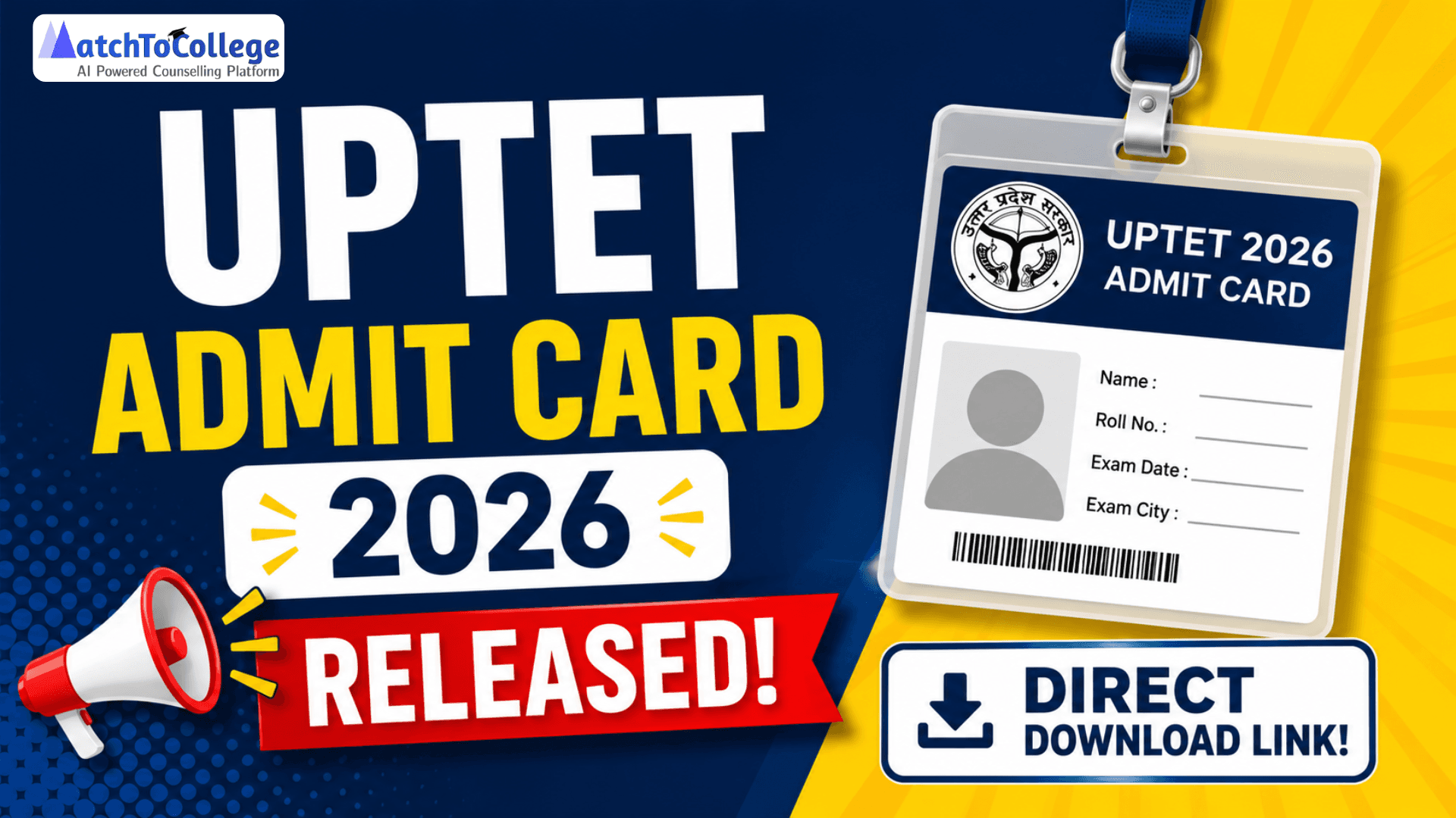UPTET Admit Card 2026 Released: Direct Download Link!