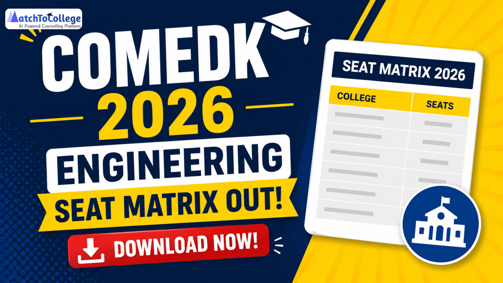 COMEDK 2026 Engineering Seat Matrix OUT: Download Now!