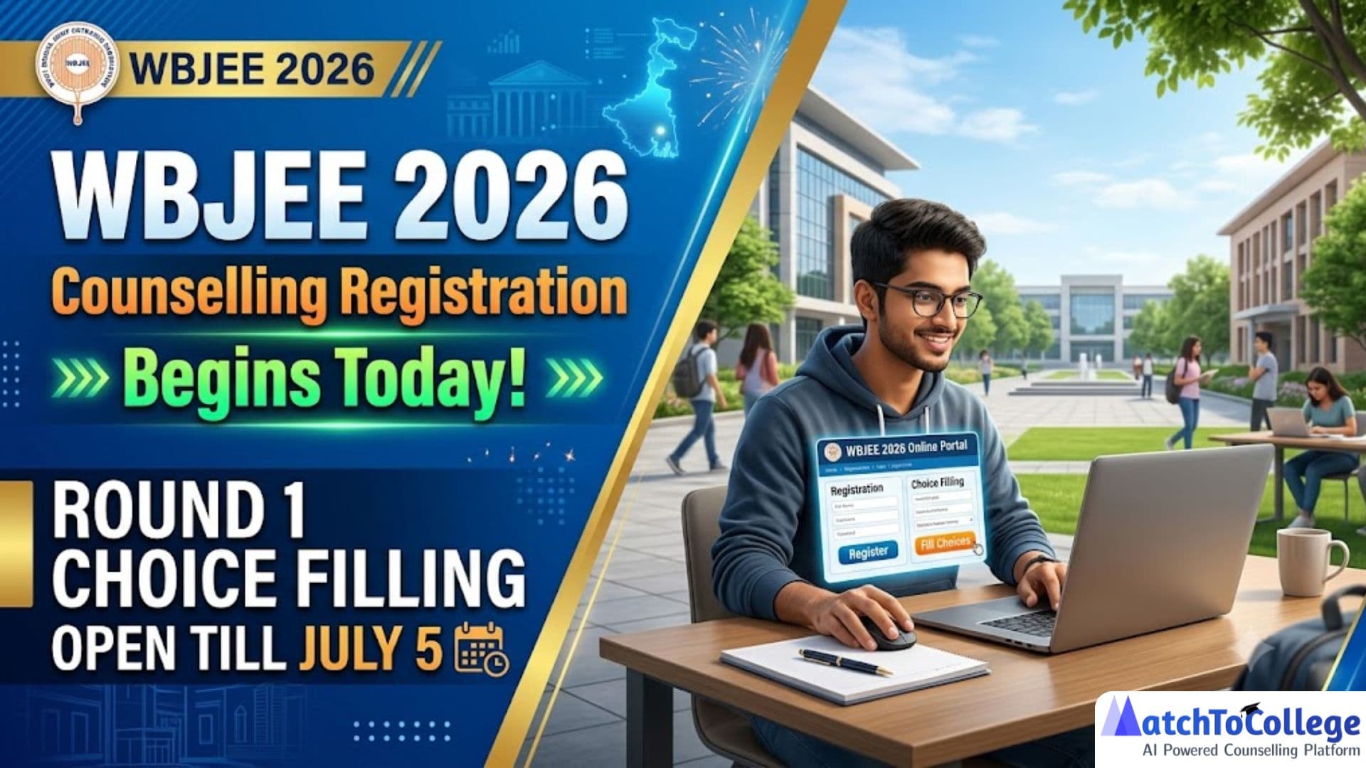 WBJEE 2026 Counselling Begins: Register & Fill Choices Now!