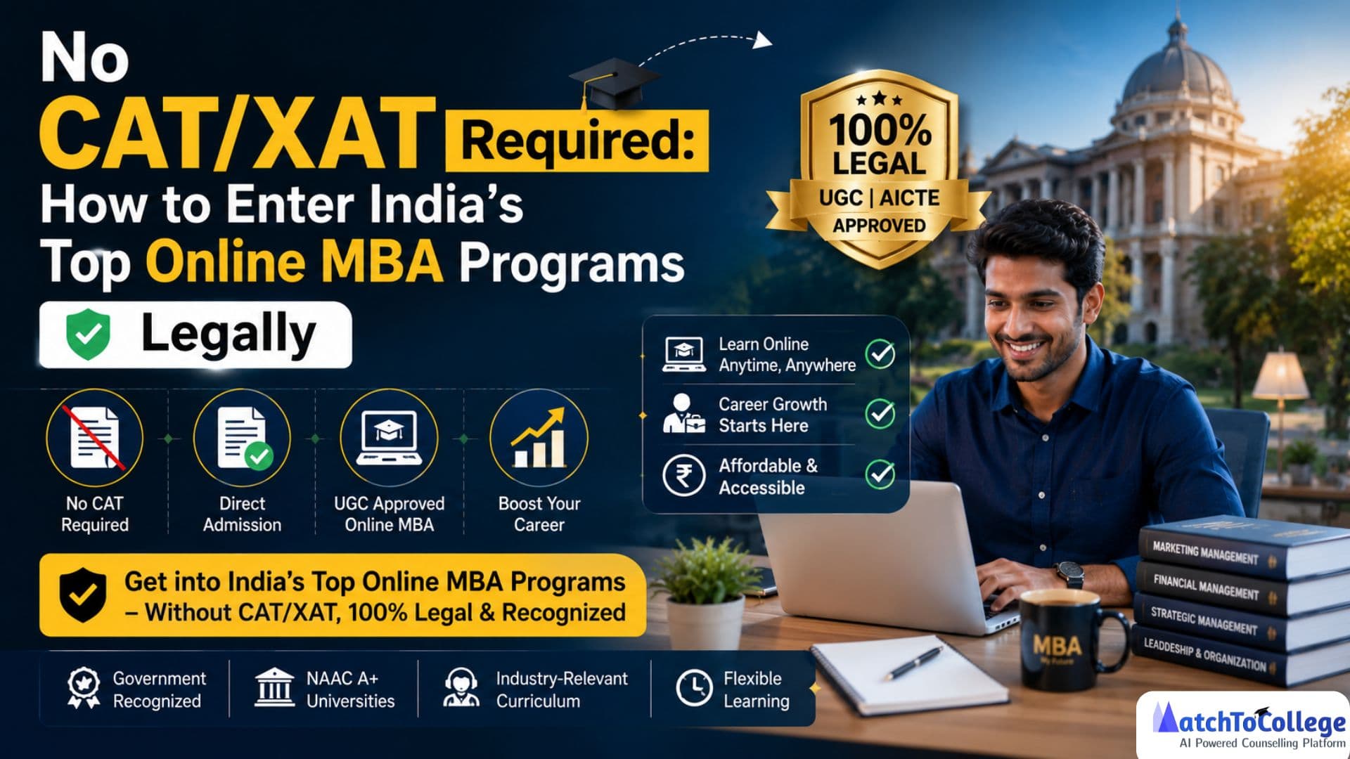 No CAT/XAT: Top Online MBAs in India (Weekend Batches Delhi NCR)