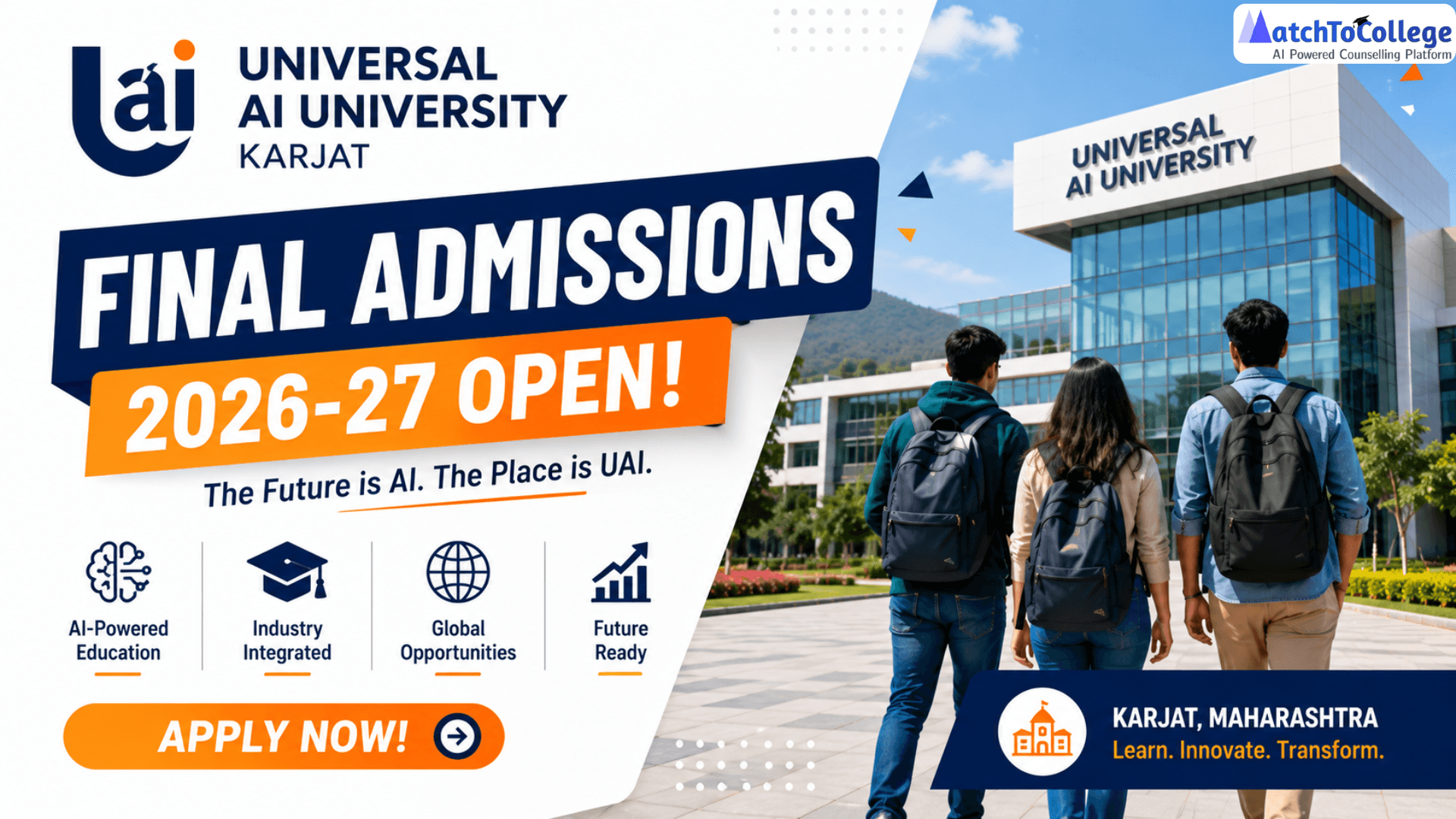 Universal AI University Karjat: Final Admissions 2026-27 Open!