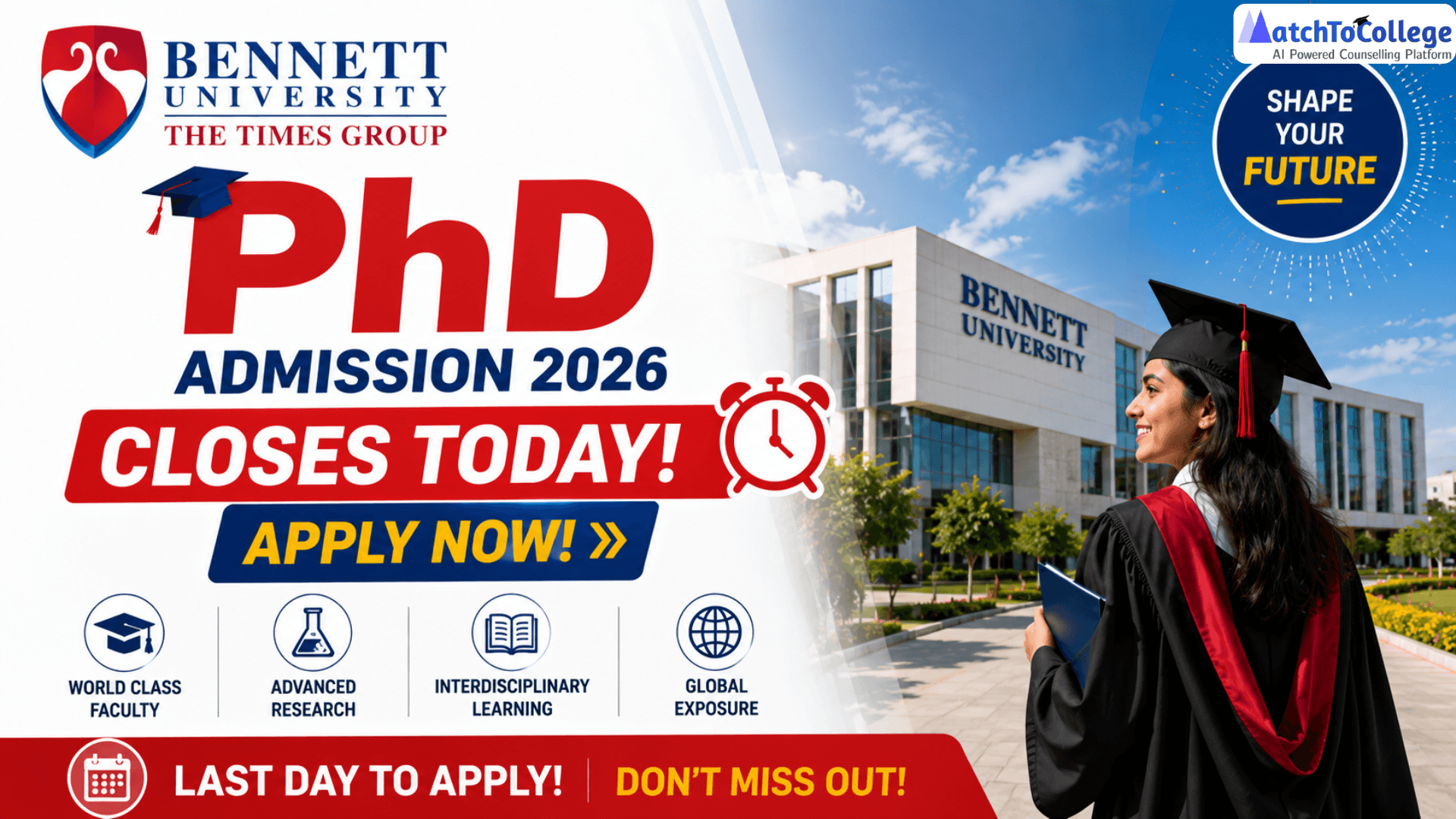 Bennett University PhD Admission 2026 Closes Today: Apply Now!