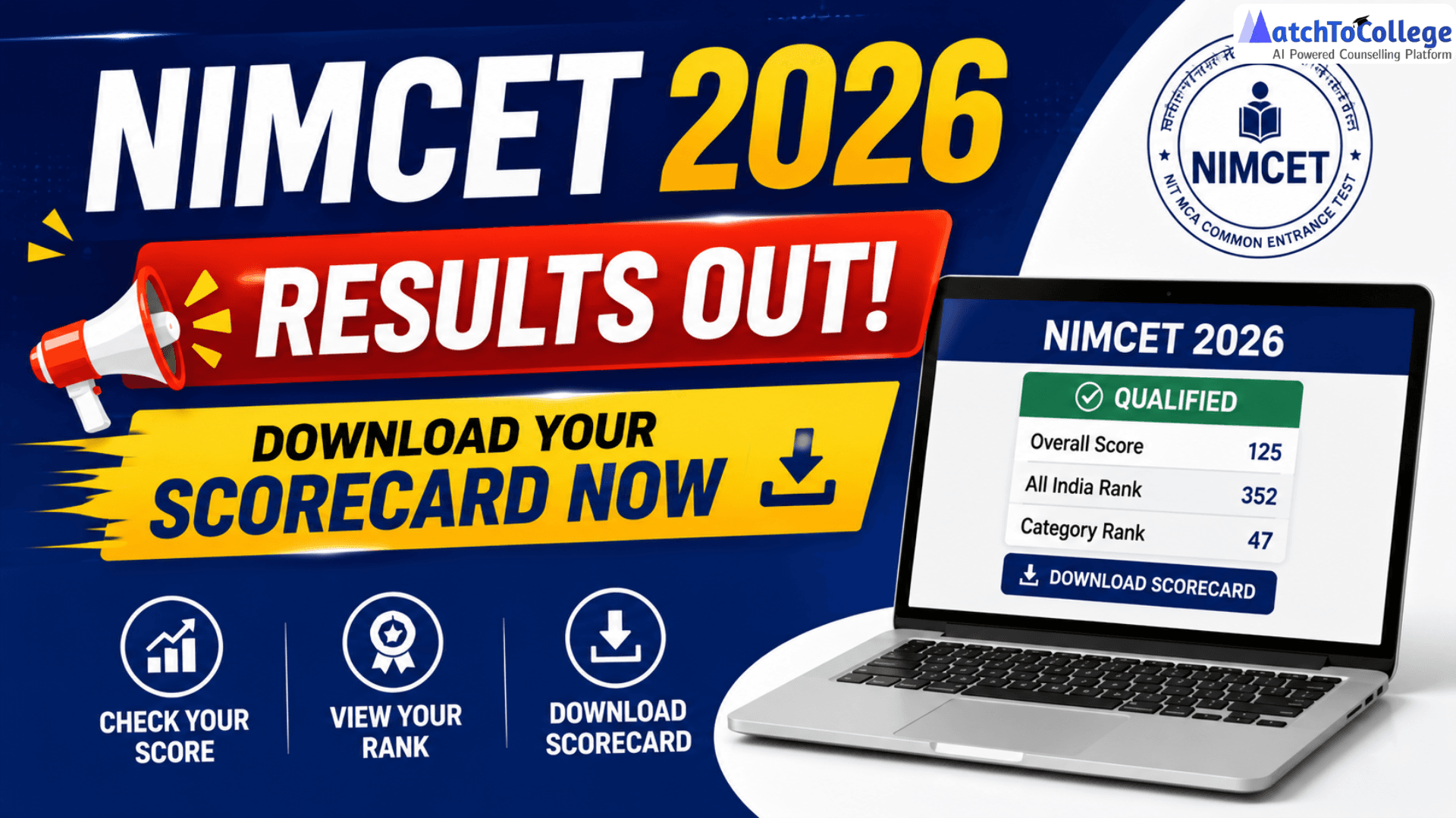 NIMCET 2026 Results OUT! Download Your Scorecard Now
