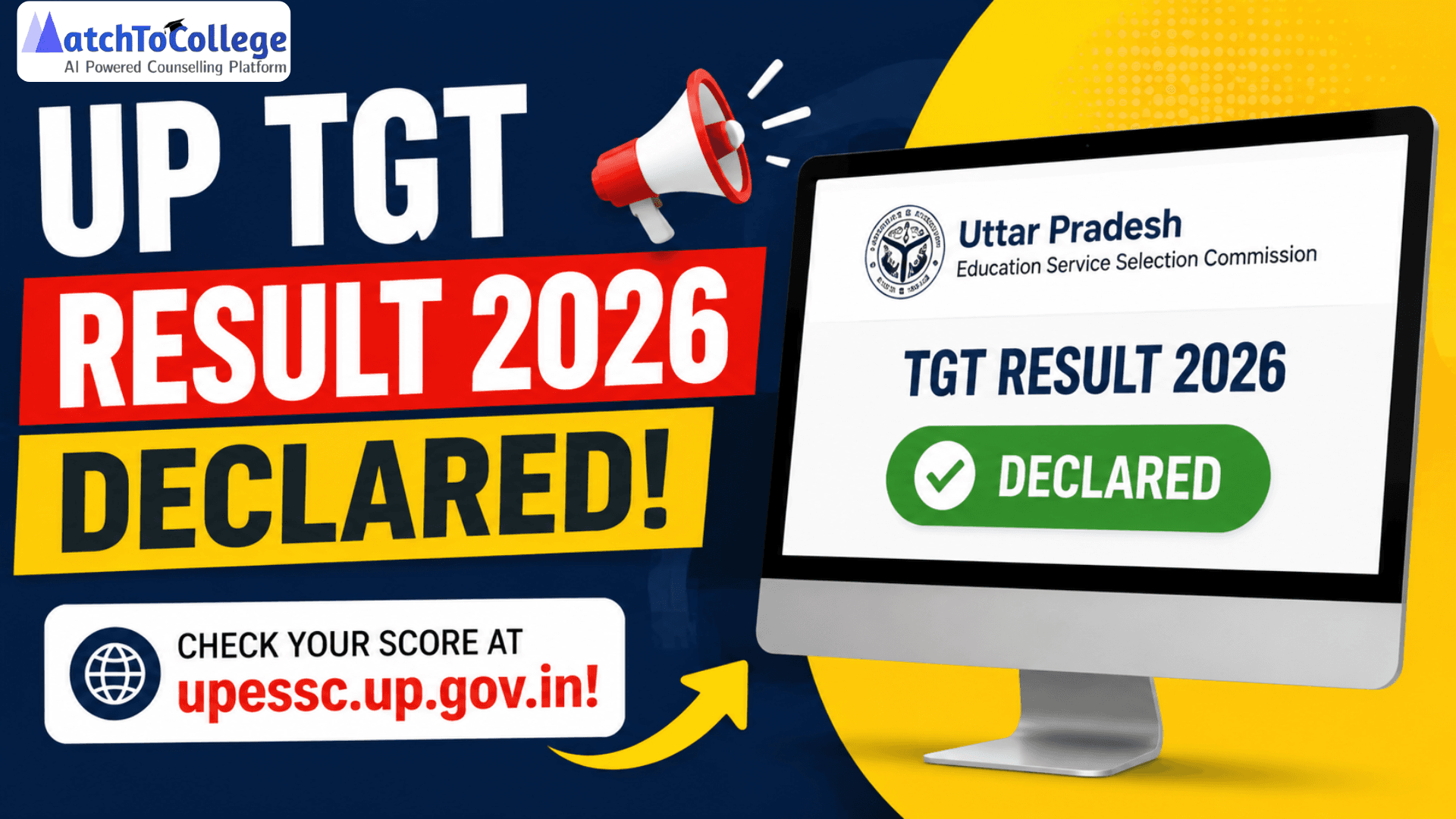 UP TGT Result 2026 Declared: Check Your Score at upessc.up.gov.in!