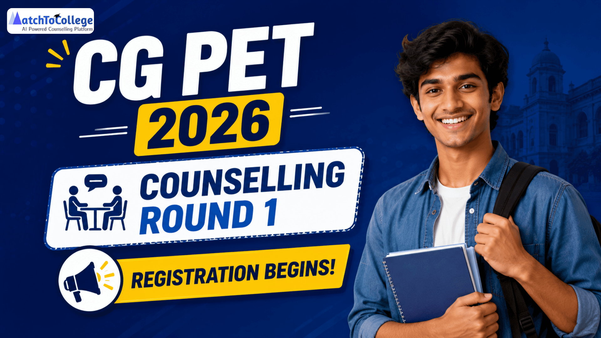 CG PET 2026 Counselling Round 1: Registration Begins!