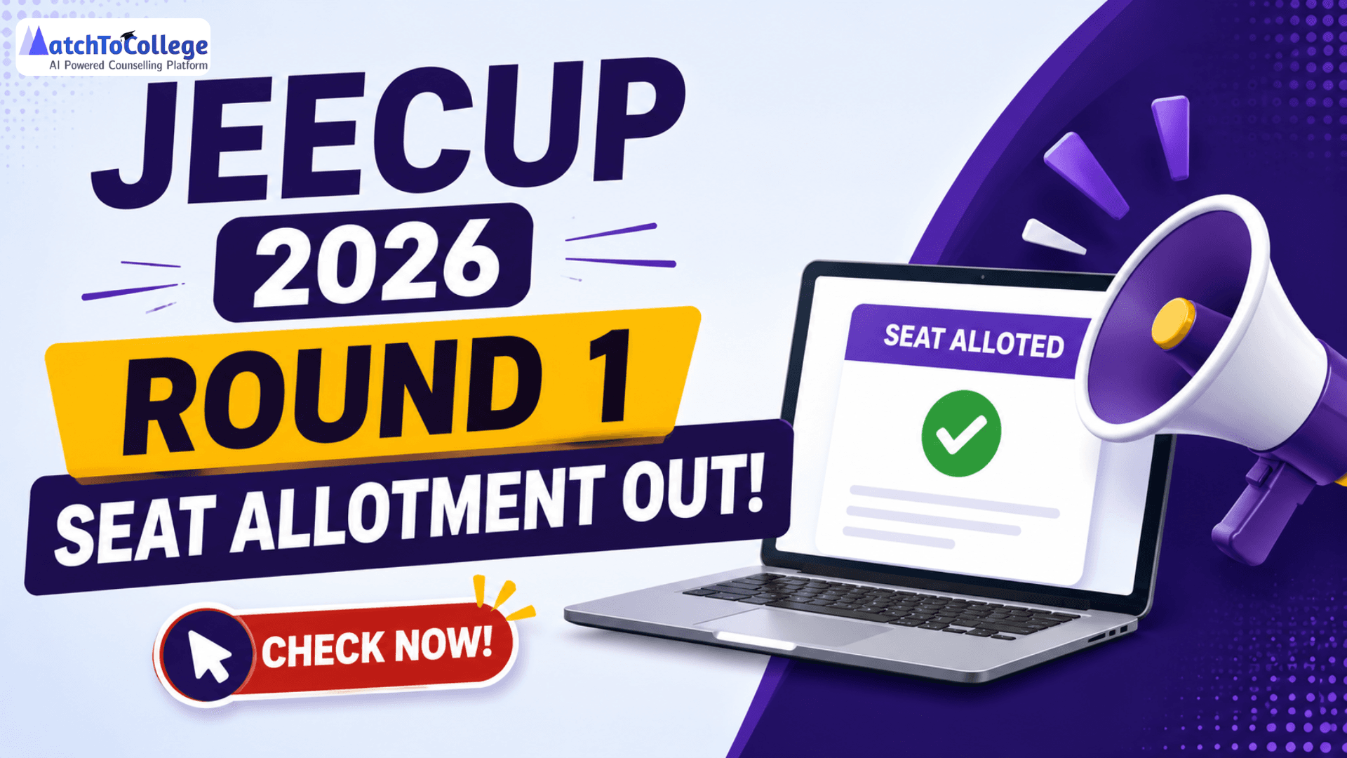 JEECUP 2026 Round 1 Seat Allotment Out: Check Now!