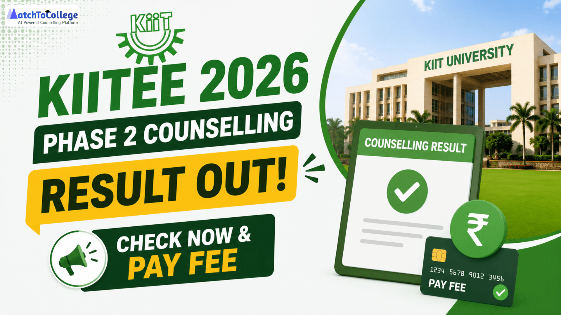 KIITEE 2026 Phase 2 Counselling Result OUT! Check Now & Pay Fee