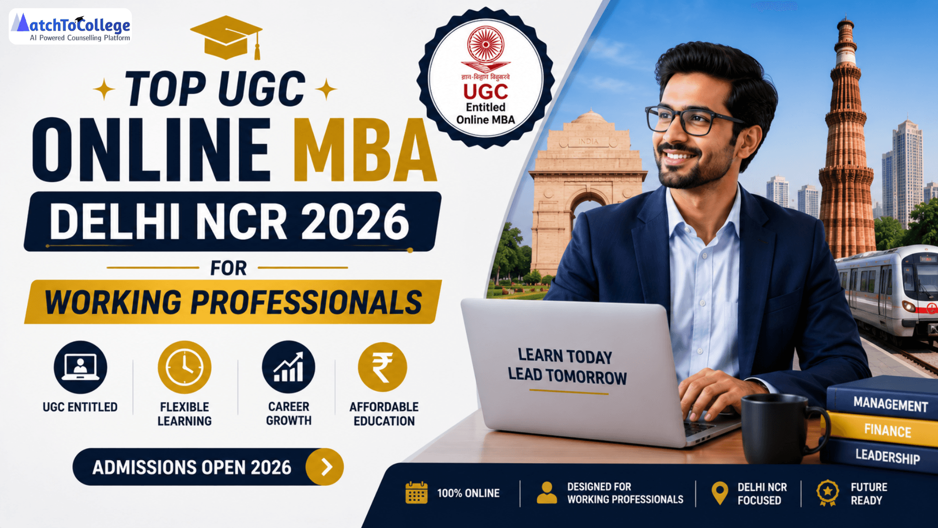 Top UGC Online MBA Delhi NCR 2026 for Working Professionals