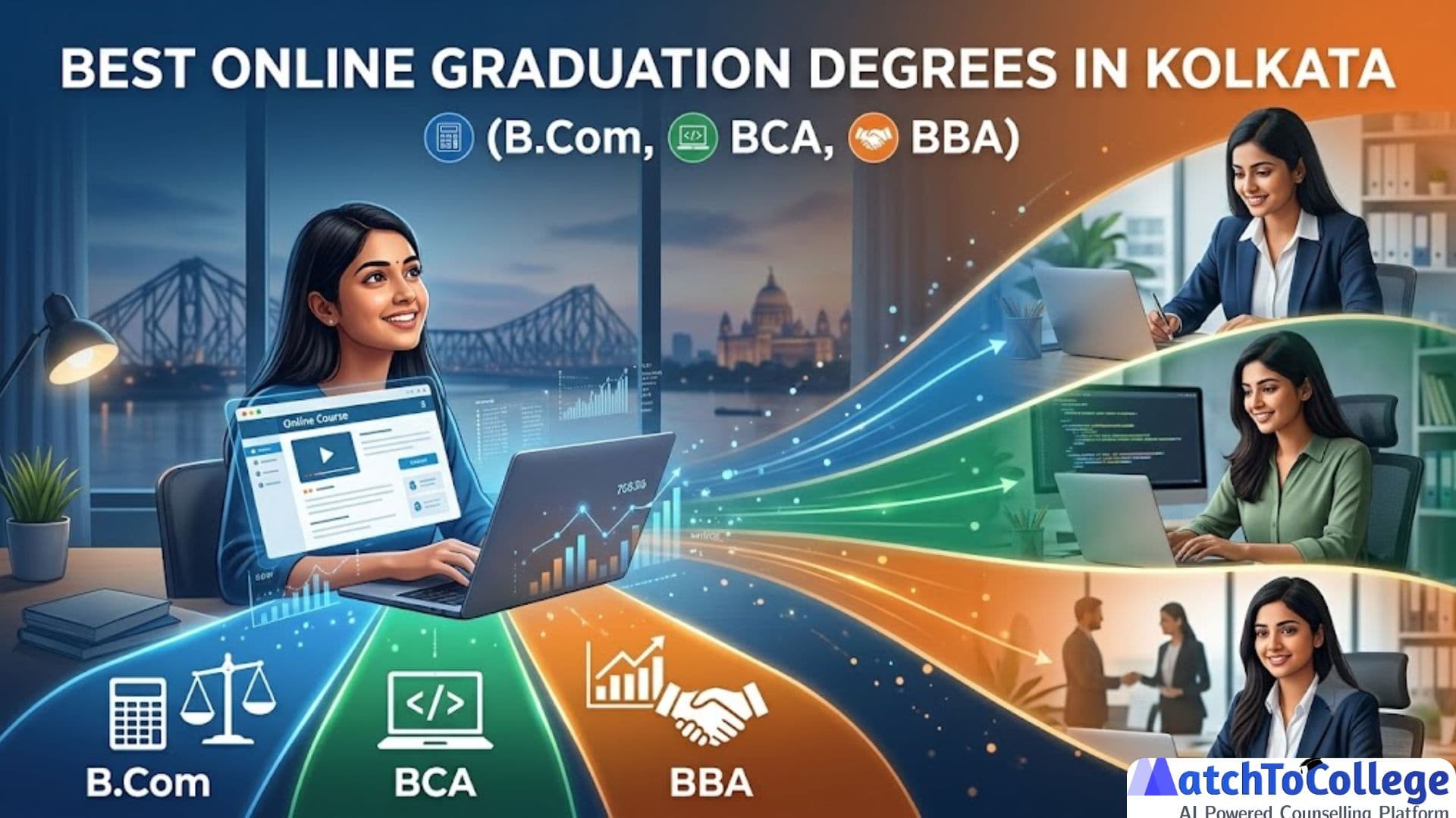 Top Online B.Com, BCA, BBA Degrees in Kolkata 2024
