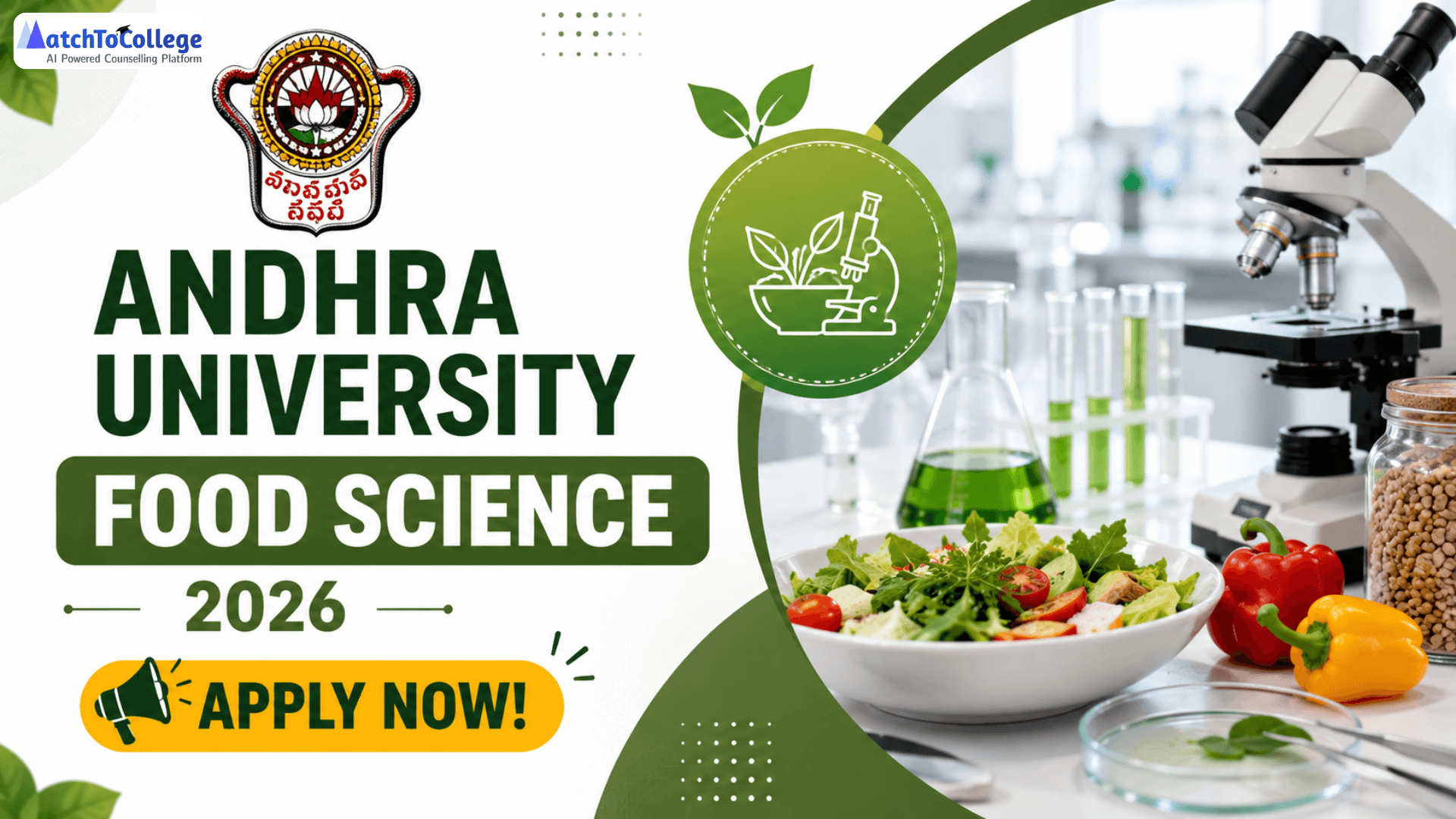 Andhra University Food Science 2026: Apply Now!