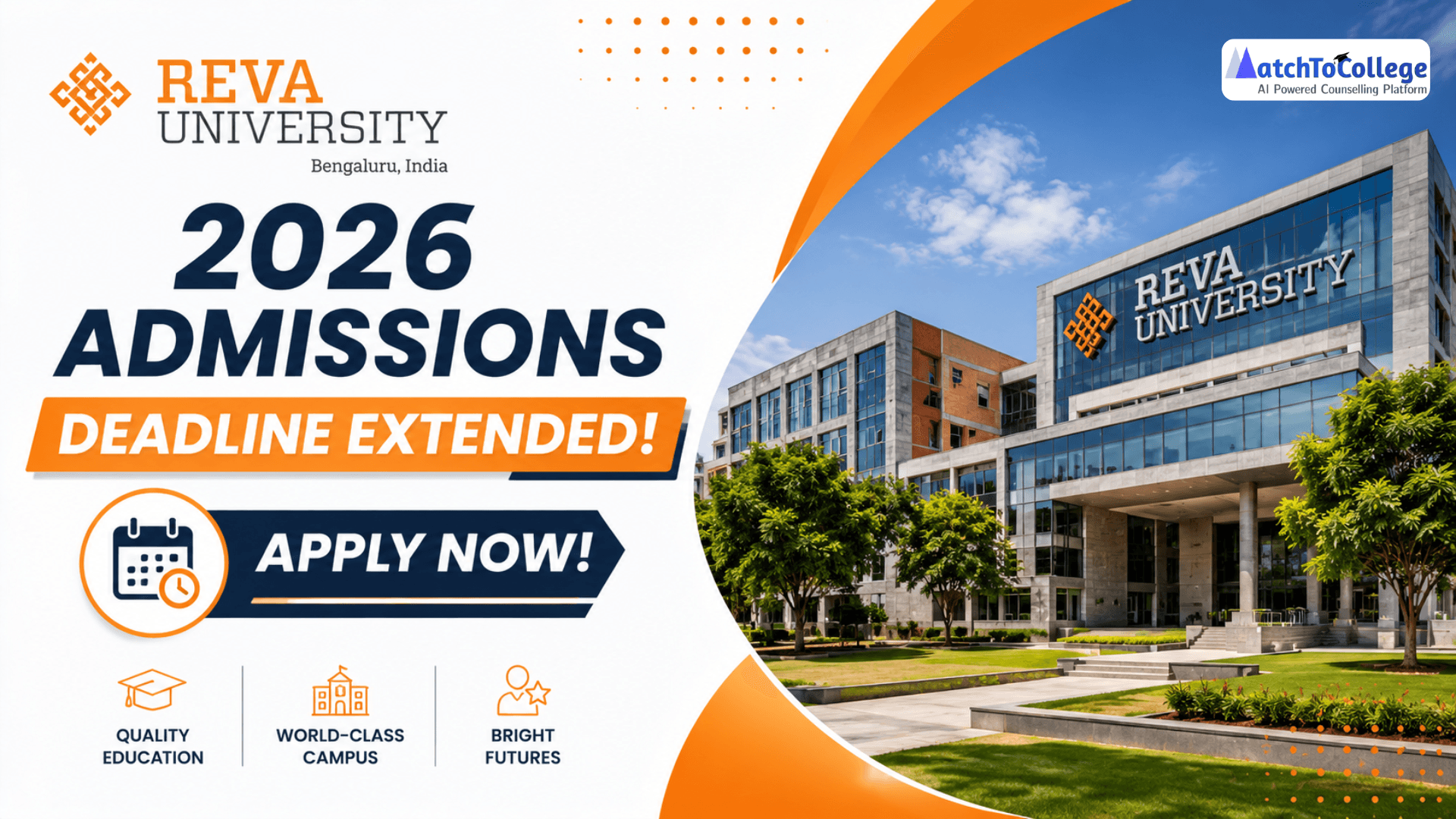 REVA University 2026 Admissions Deadline Extended! Apply Now!
