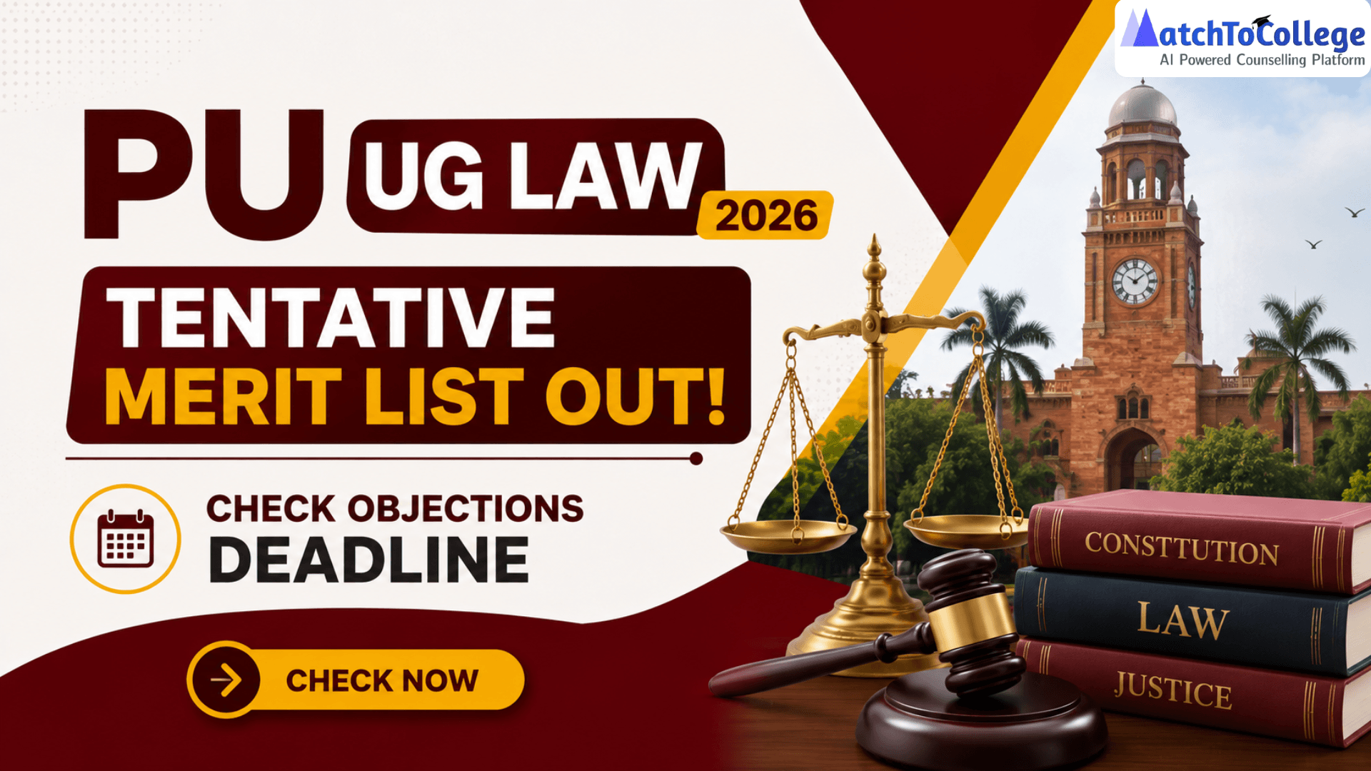 PU UG Law 2026 Tentative Merit List Out: Check Objections Deadline