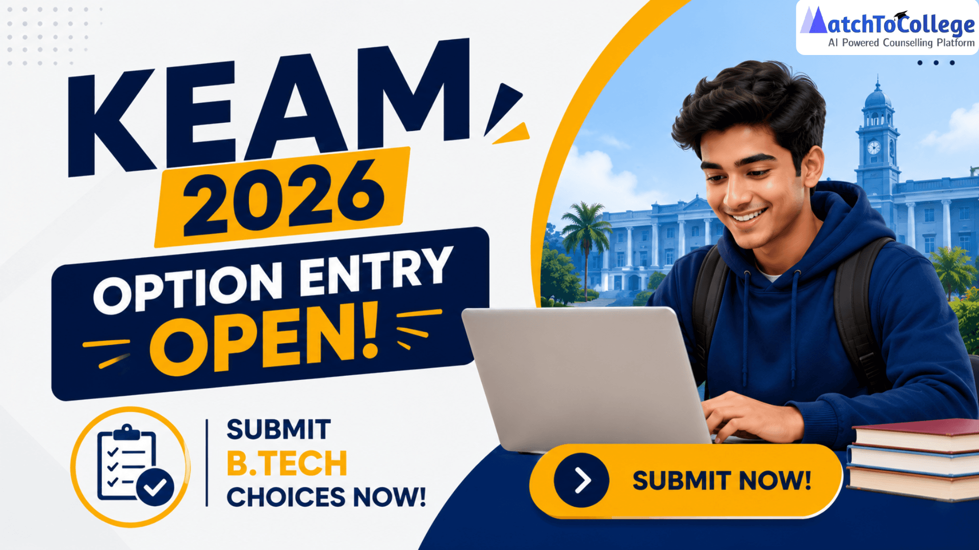 KEAM 2026 Option Entry Open: Submit B.Tech Choices Now!