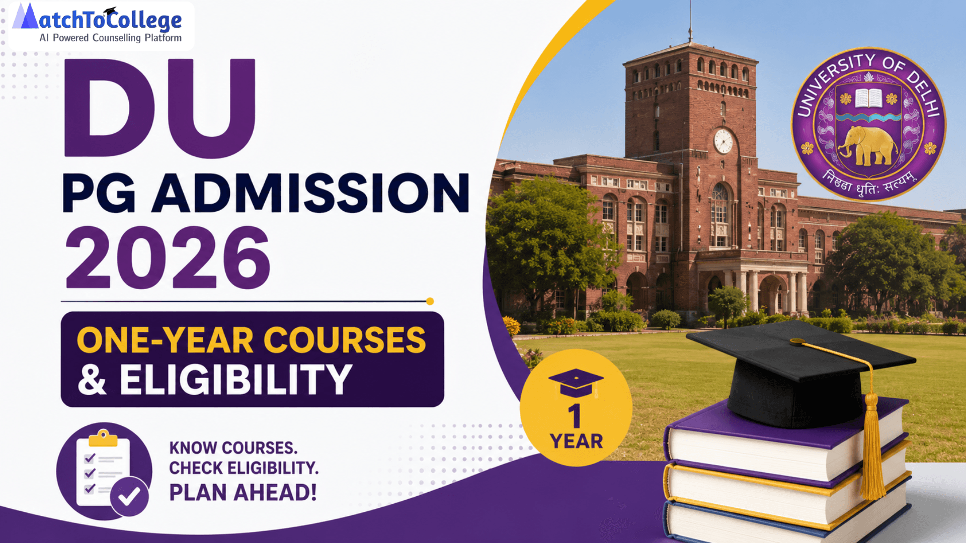DU PG Admission 2026: One-Year Courses & Eligibility