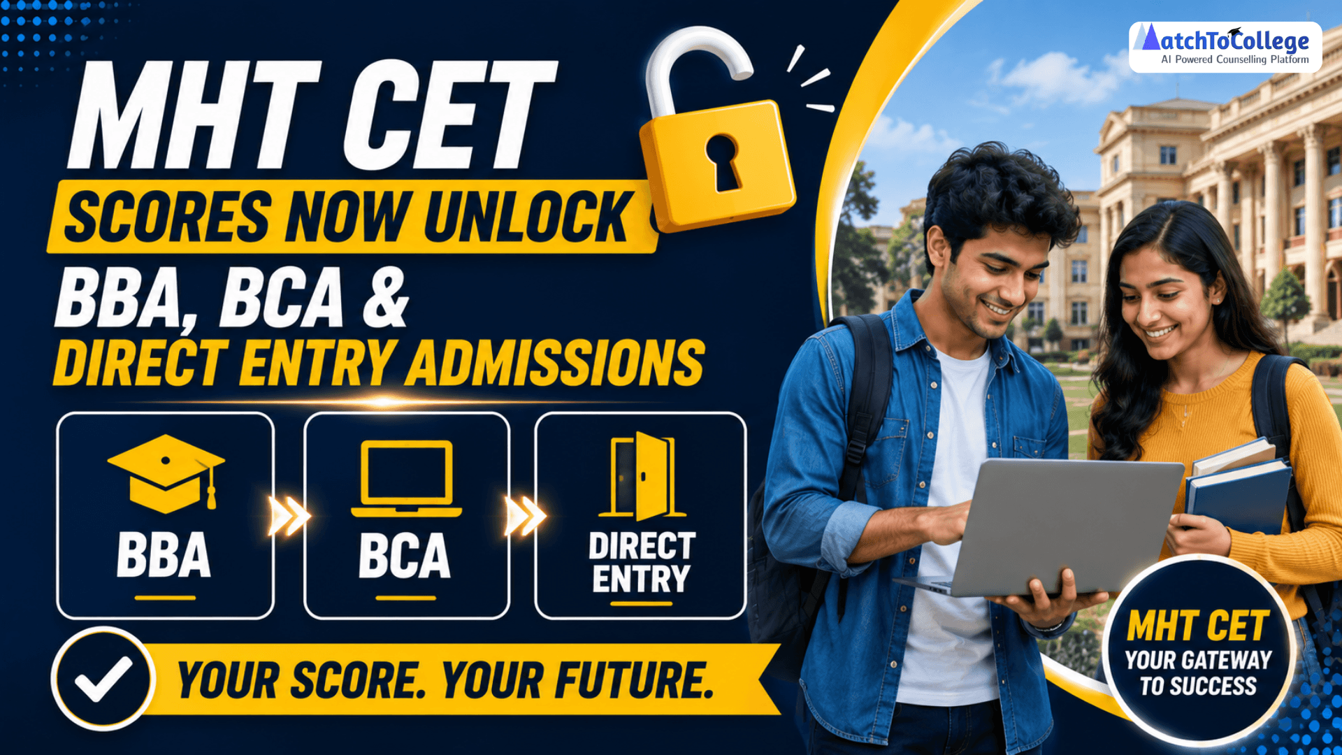 MHT CET Scores Now Unlock BBA, BCA & Direct Entry Admissions