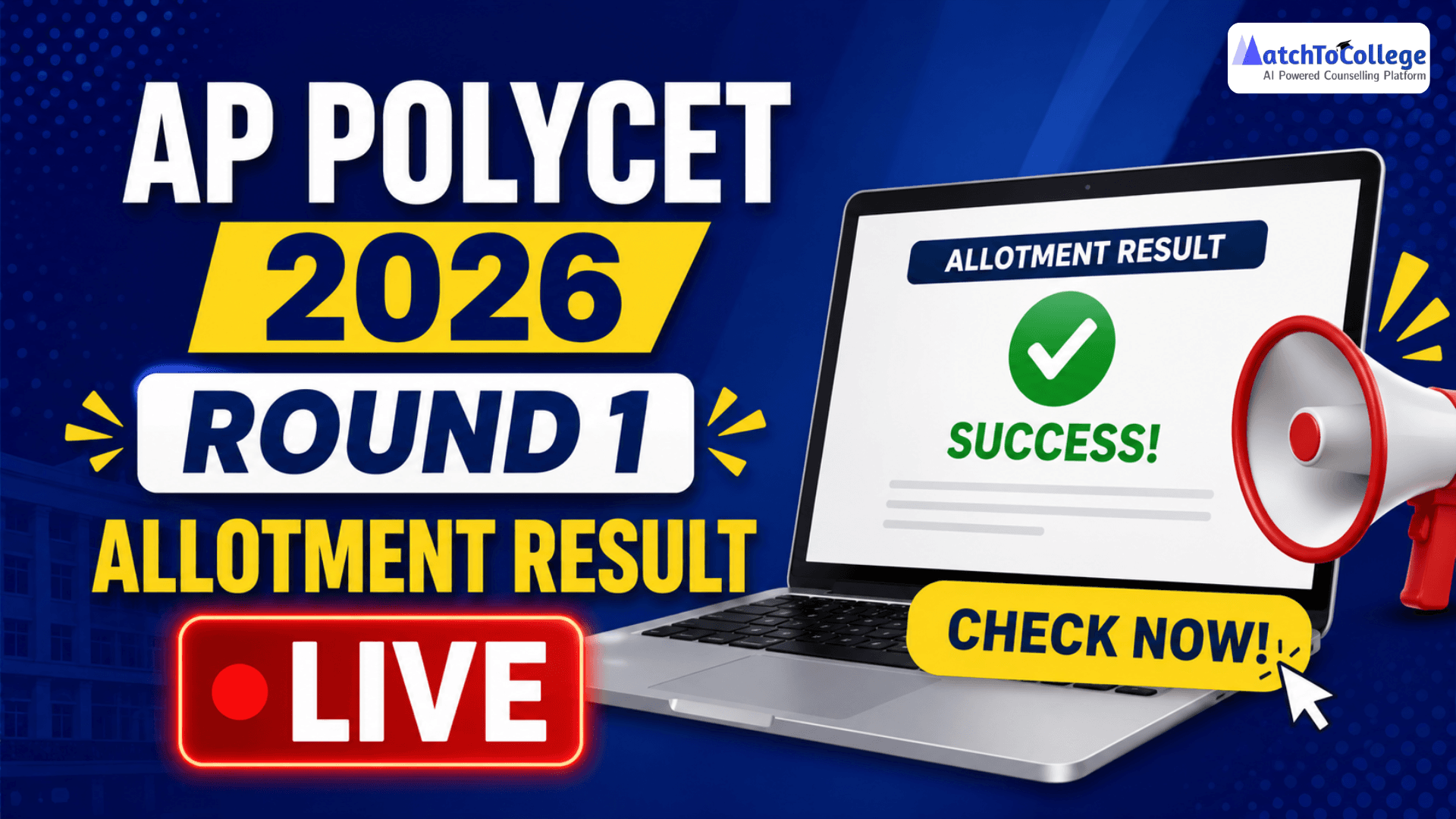 AP POLYCET 2026 Round 1 Allotment Result LIVE: Check Now!