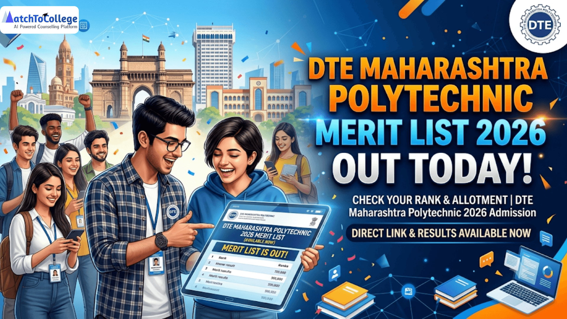 DTE Maharashtra Polytechnic Merit List 2026 OUT Today!