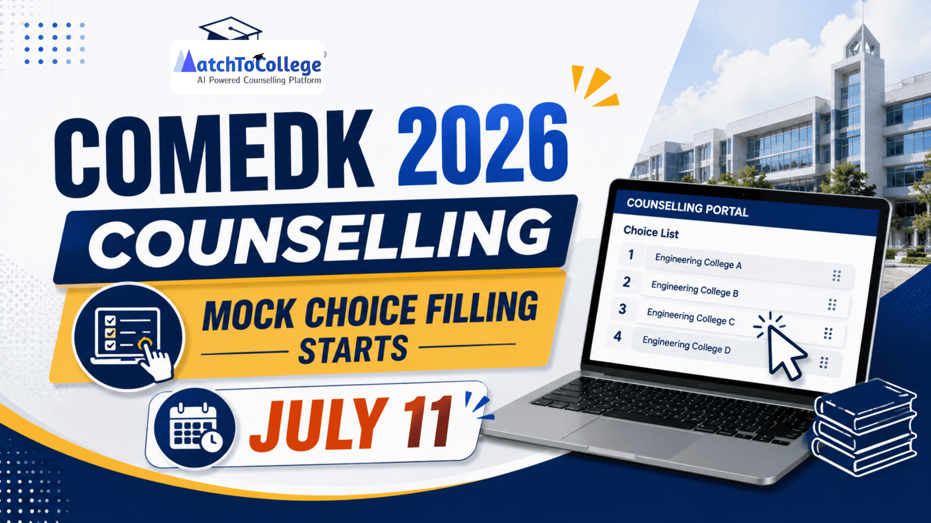 COMEDK 2026 Counselling: Mock Choice Filling Starts July 11