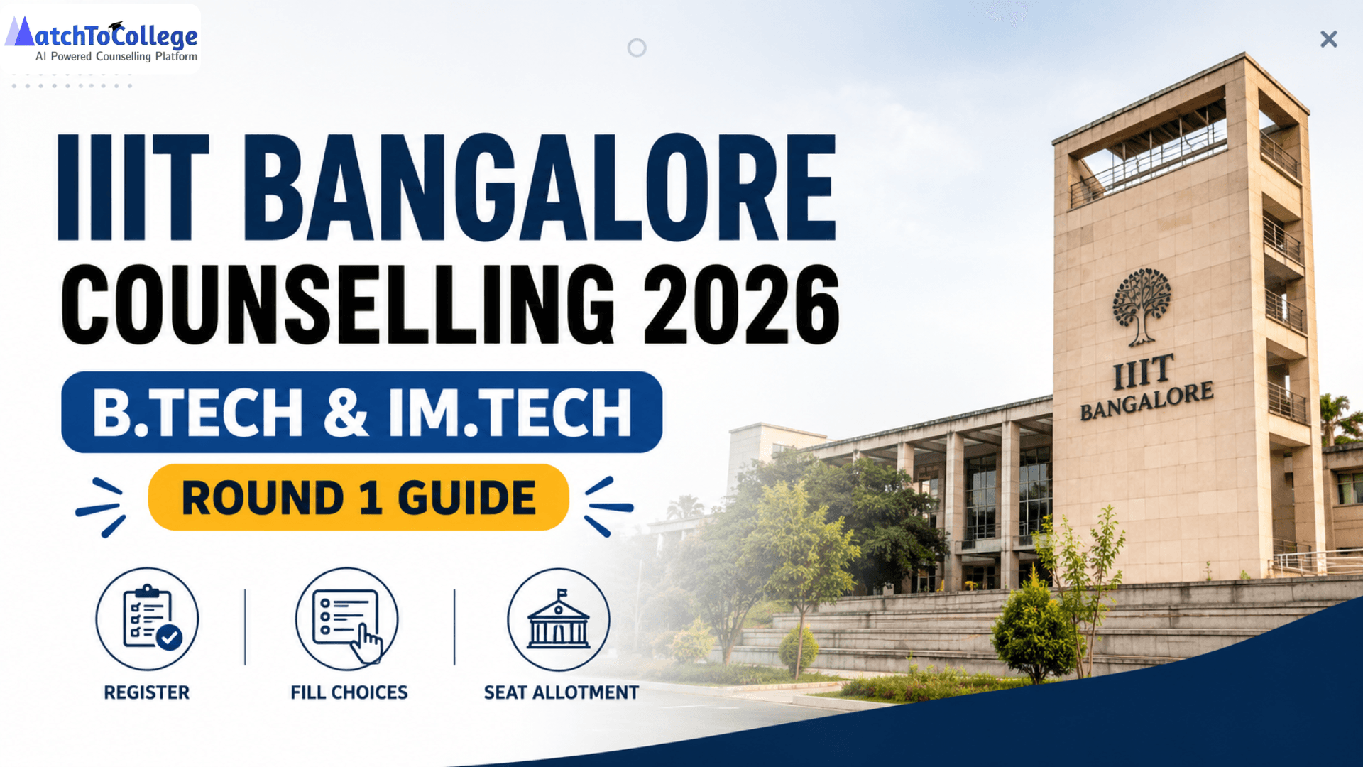 IIIT Bangalore Counselling 2026: B.Tech & IM.Tech Round 1 Guide