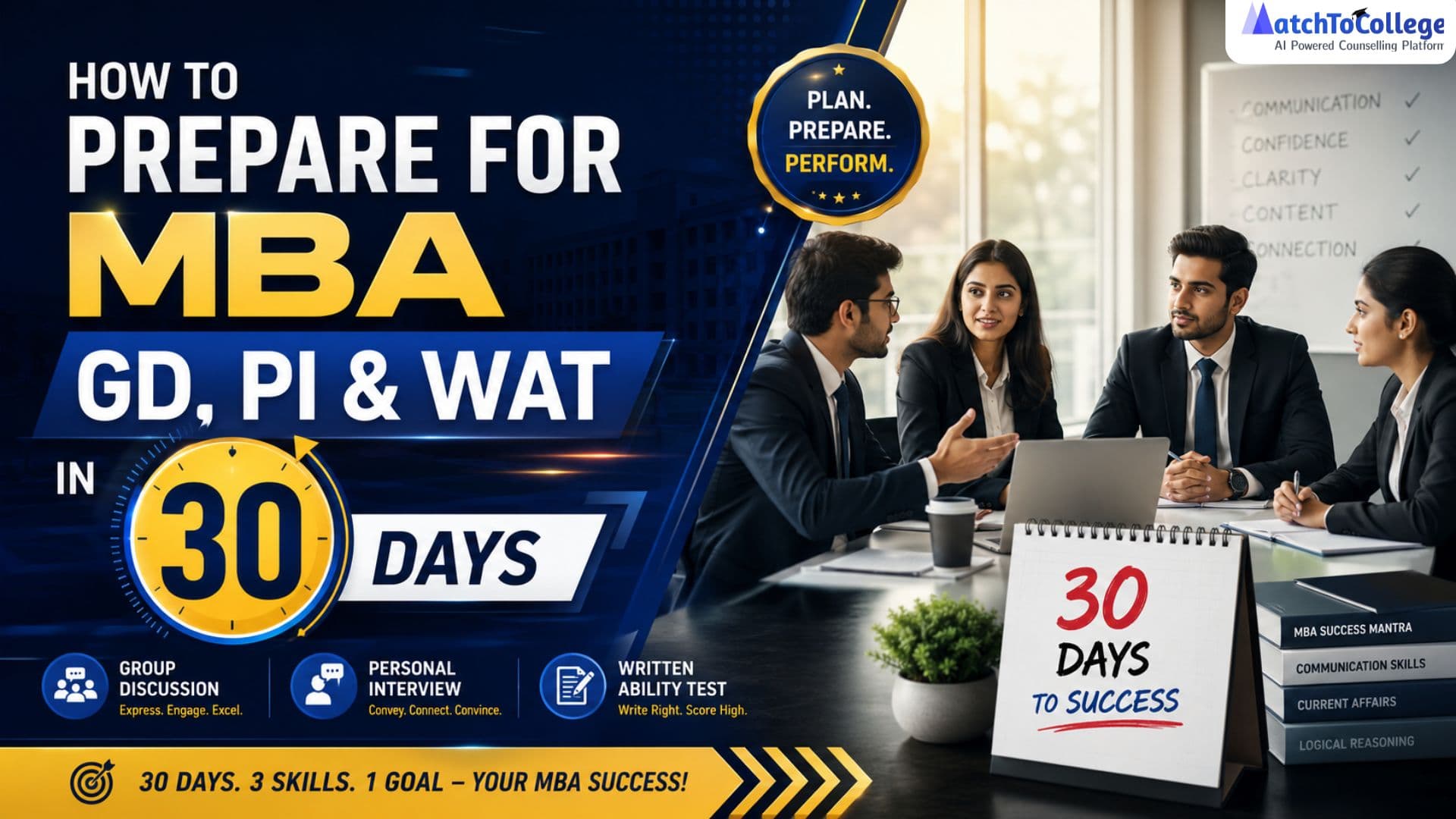 MBA GD, PI & WAT Prep: Your 30-Day Blueprint for Success