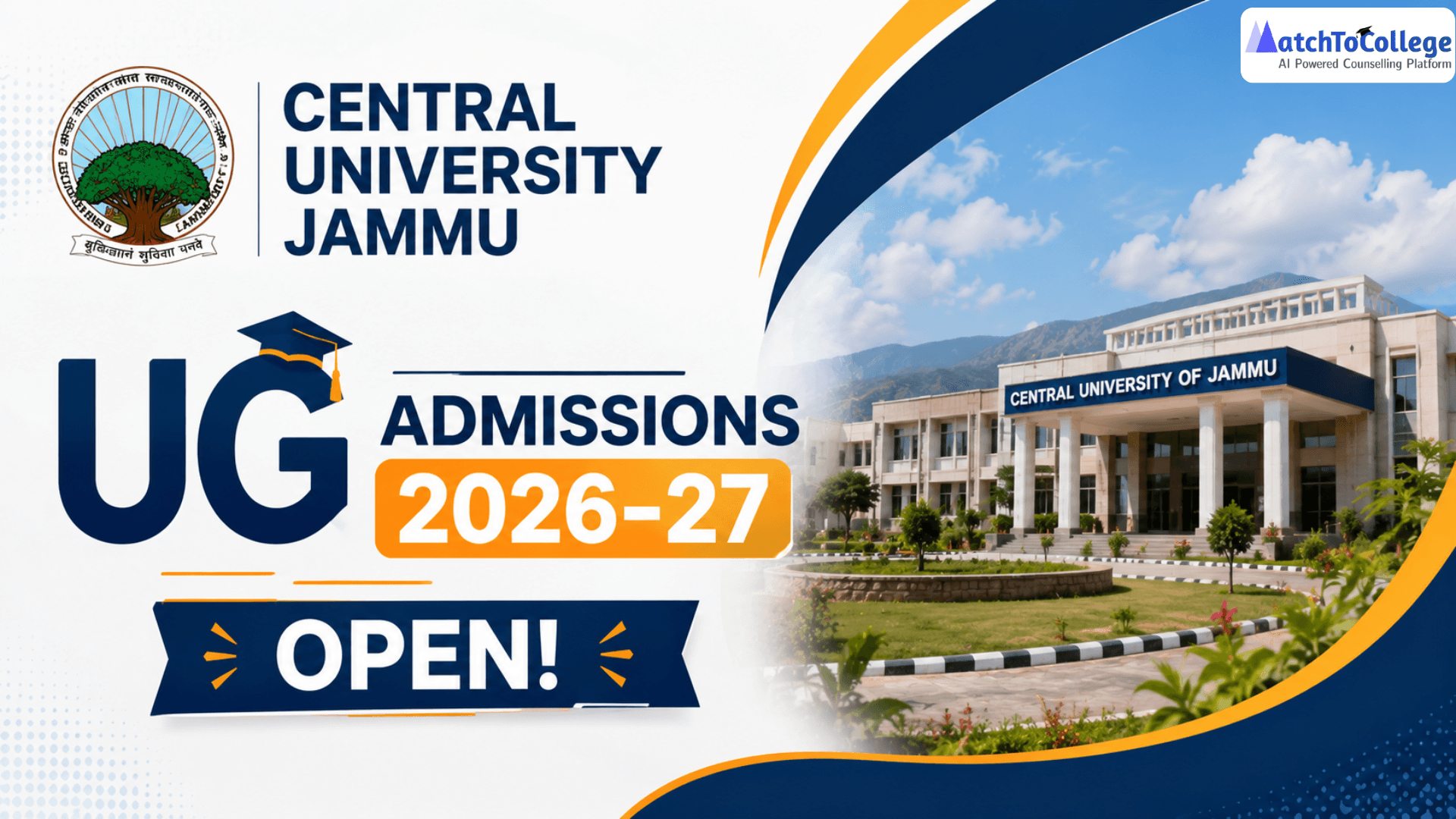 Central University Jammu UG Admissions 2026-27 Open!