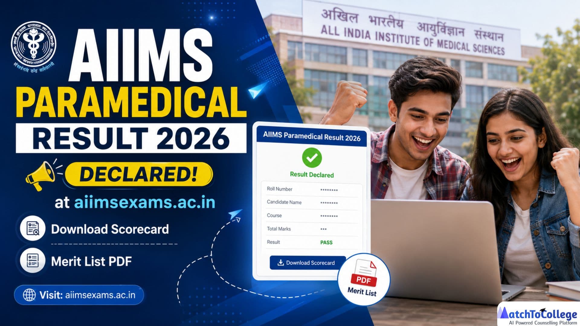 AIIMS Paramedical Result 2026 Declared: Scorecard & Merit List