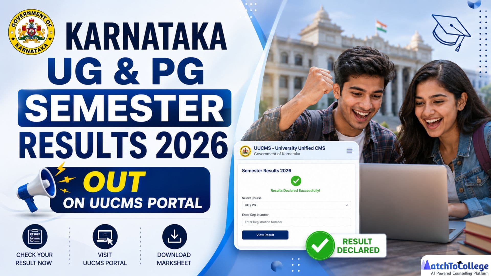 Karnataka UG/PG Results 2026 LIVE: UUCMS Portal Update