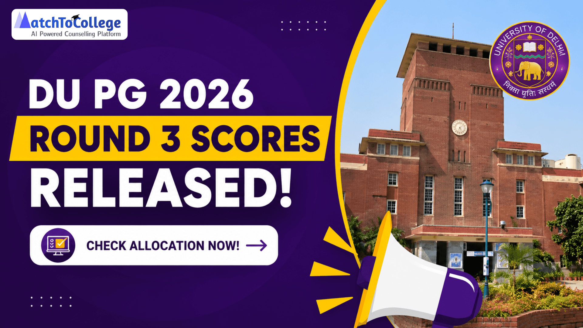 DU PG 2026 Round 3 Scores Released: Check Allocation Now!