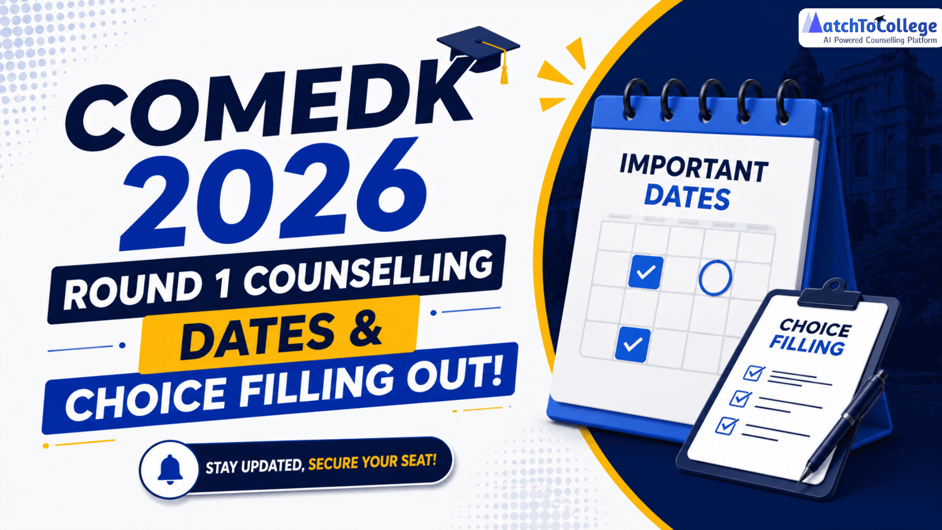 COMEDK 2026 Round 1 Counselling Dates & Choice Filling Out!