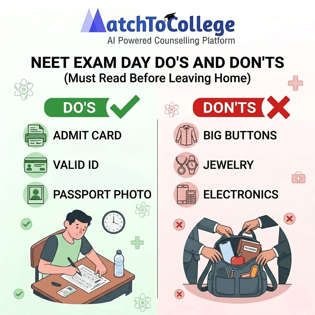 NEET Exam Day Do’s and Don’ts (Must Read Before Leaving Home)