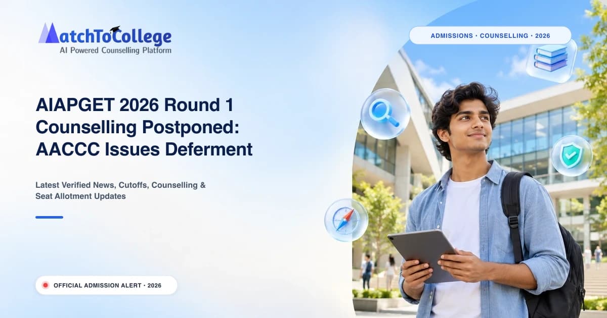 AIAPGET 2026 Round 1 Counselling Postponed: AACCC Issues Deferment Notice