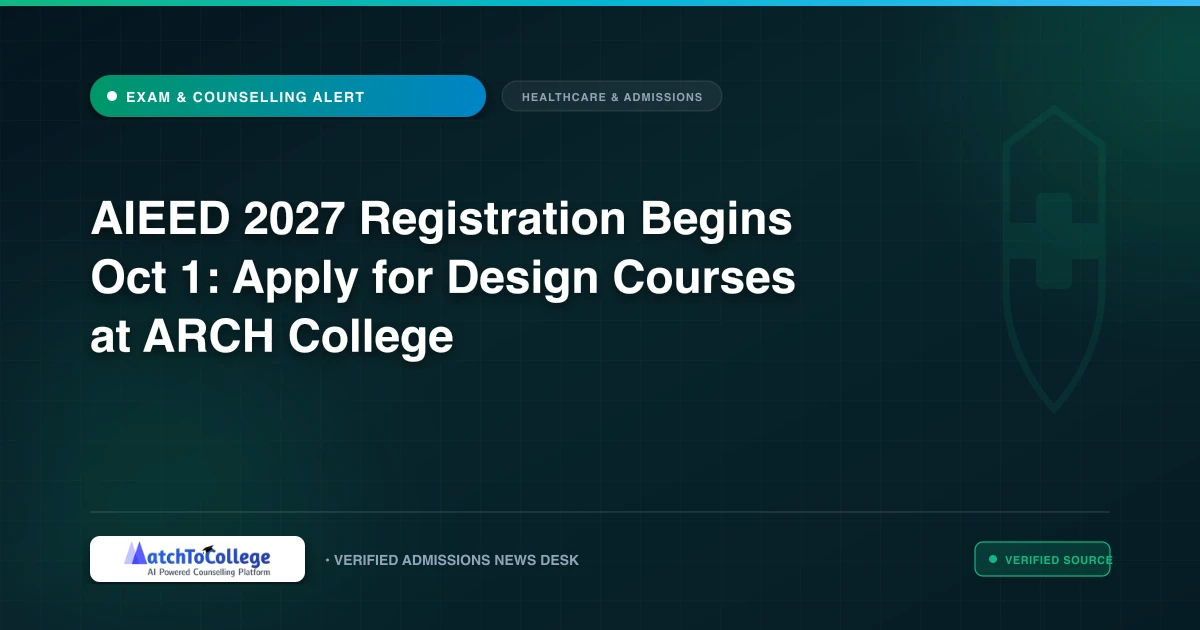 AIEED 2027 Registration Begins Oct 1: Apply for Design Courses at ARCH College