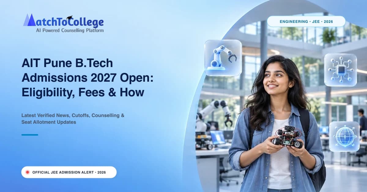AIT Pune B.Tech Admissions 2027 Open: Eligibility, Fees & How to Apply