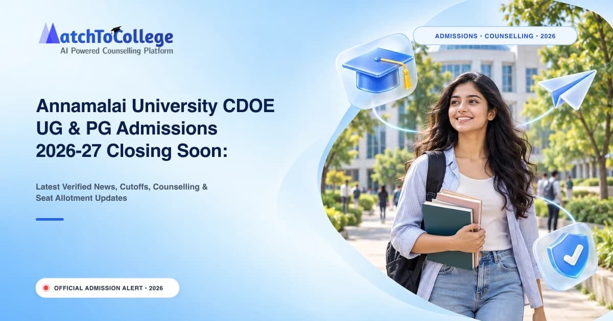 Annamalai University CDOE UG & PG Admissions 2026-27 Closing Soon: Apply by Oct 10