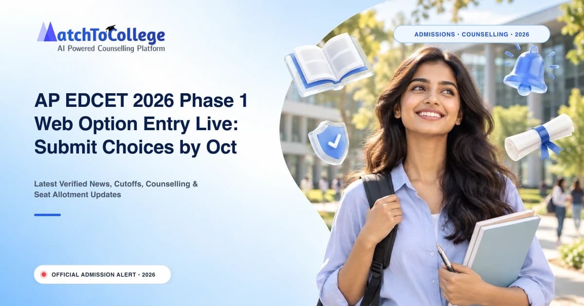 AP EDCET 2026 Phase 1 Web Option Entry Live: Submit Choices by Oct 18